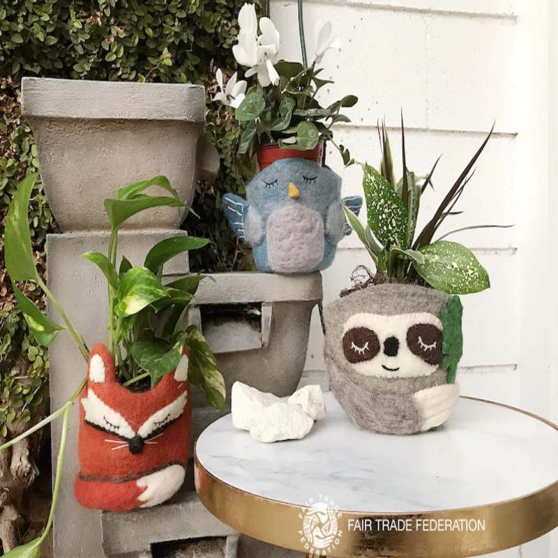 home decor items on etsy hand felt wool planter